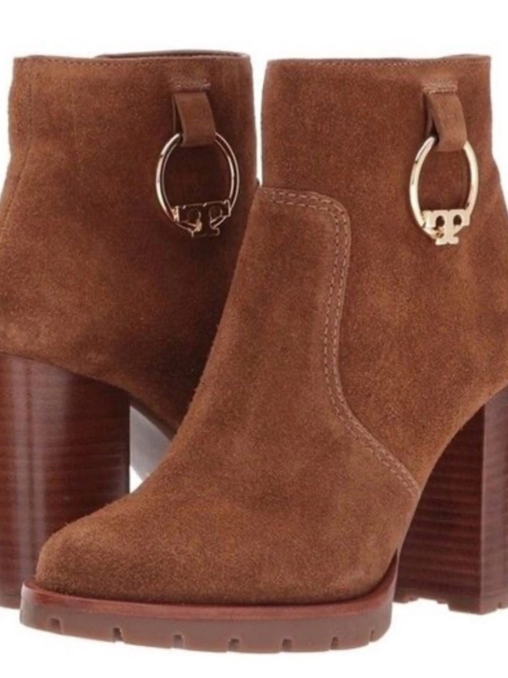 NWOB Tuckernuck Tory Burch Suede Lug Sole Bootie Sz 8.5